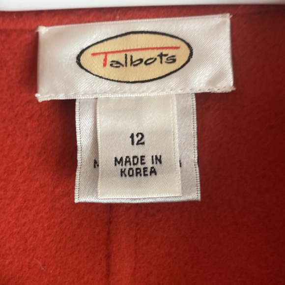 Orange shell style blazer. 100% wool size 12 - Picture 2 of 4